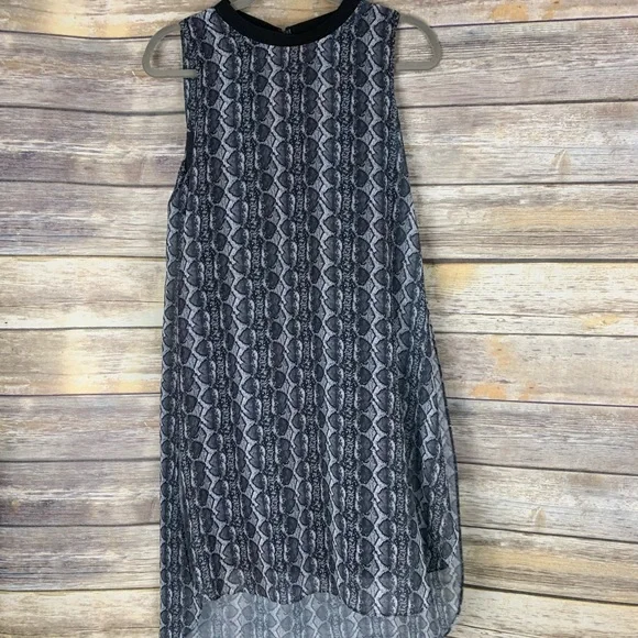 Rachel Rachel Roy Dress Black Snakeskin Look M - Picture 3 of 7